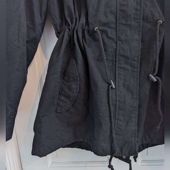 Black Utility Hooded Jacket Size 3X - Picture 3 of 8